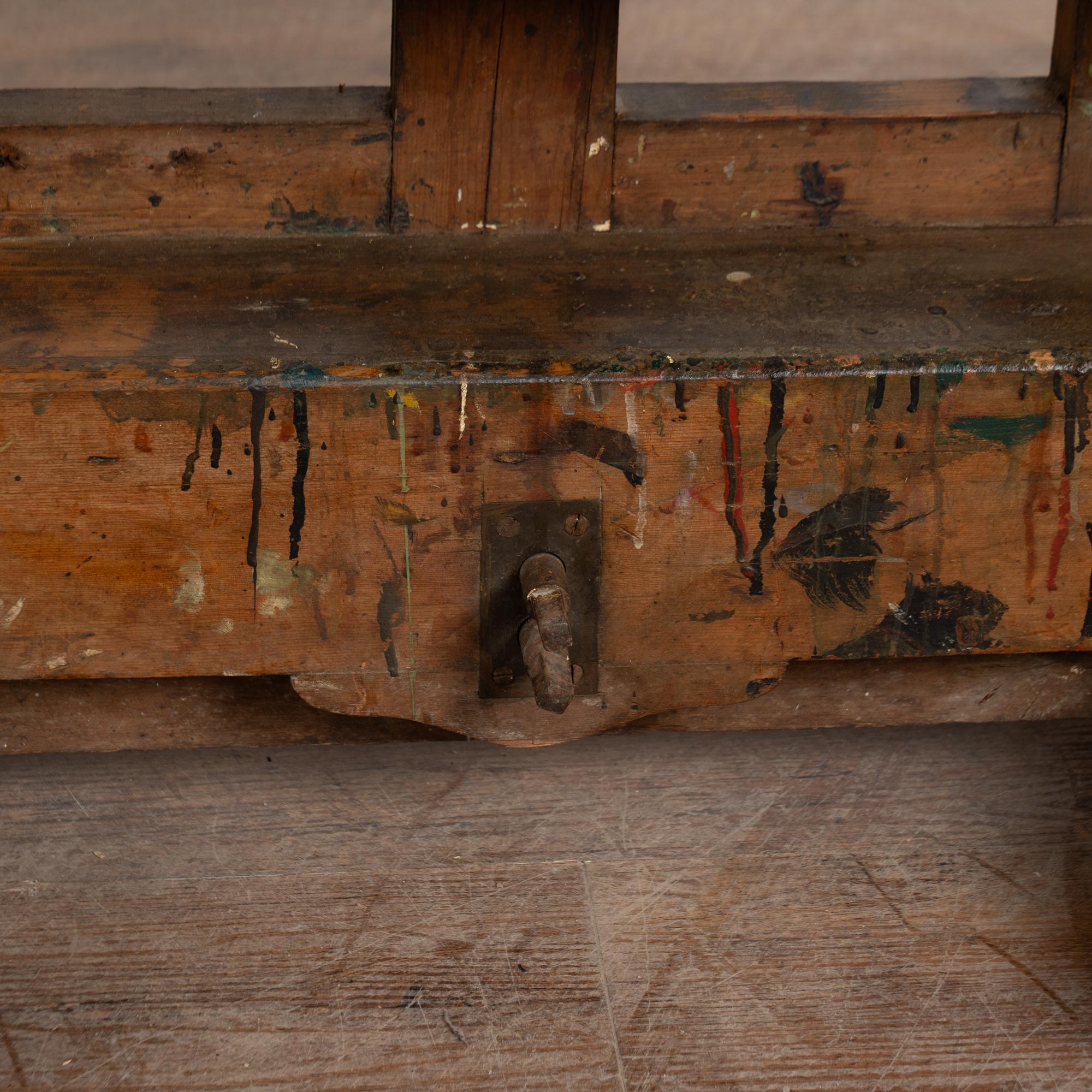 Cavalletto da pittore in legno antico della fine del XIX secolo in vendita 2