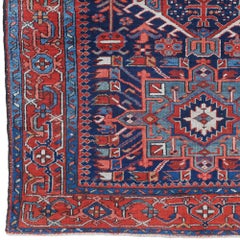 Antike Wolle des späten 19. Jahrhunderts Geometrisches Design Medaillonteppich