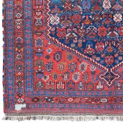 Late 19th Century Antique Wool Geometric Design Rug