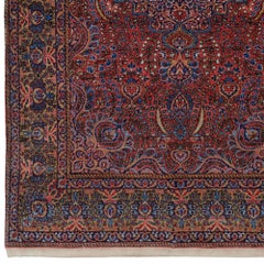 Late 19th Century Antique Wool Rug - Multi-Color Floral Design