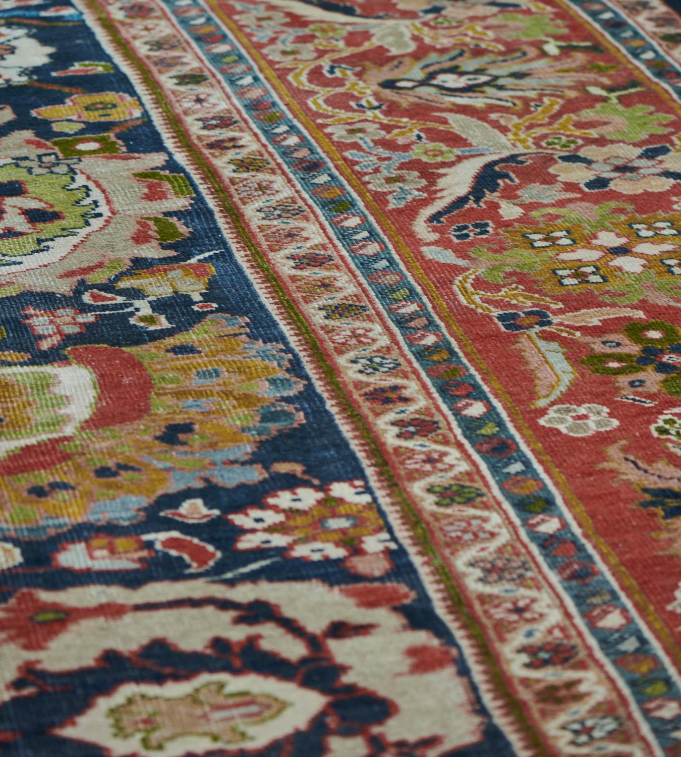 Sultanabad Late 19th Century, Antique Ziegler Rug For Sale