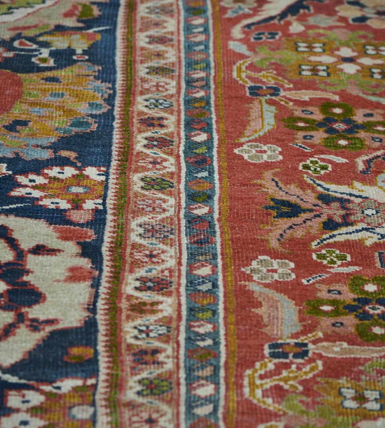 Hand-Knotted Late 19th Century, Antique Ziegler Rug For Sale