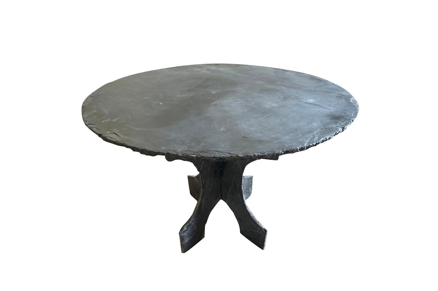 Fin du 19ème siècle Ardoise - Table en ardoise Bon état à Round Top, TX