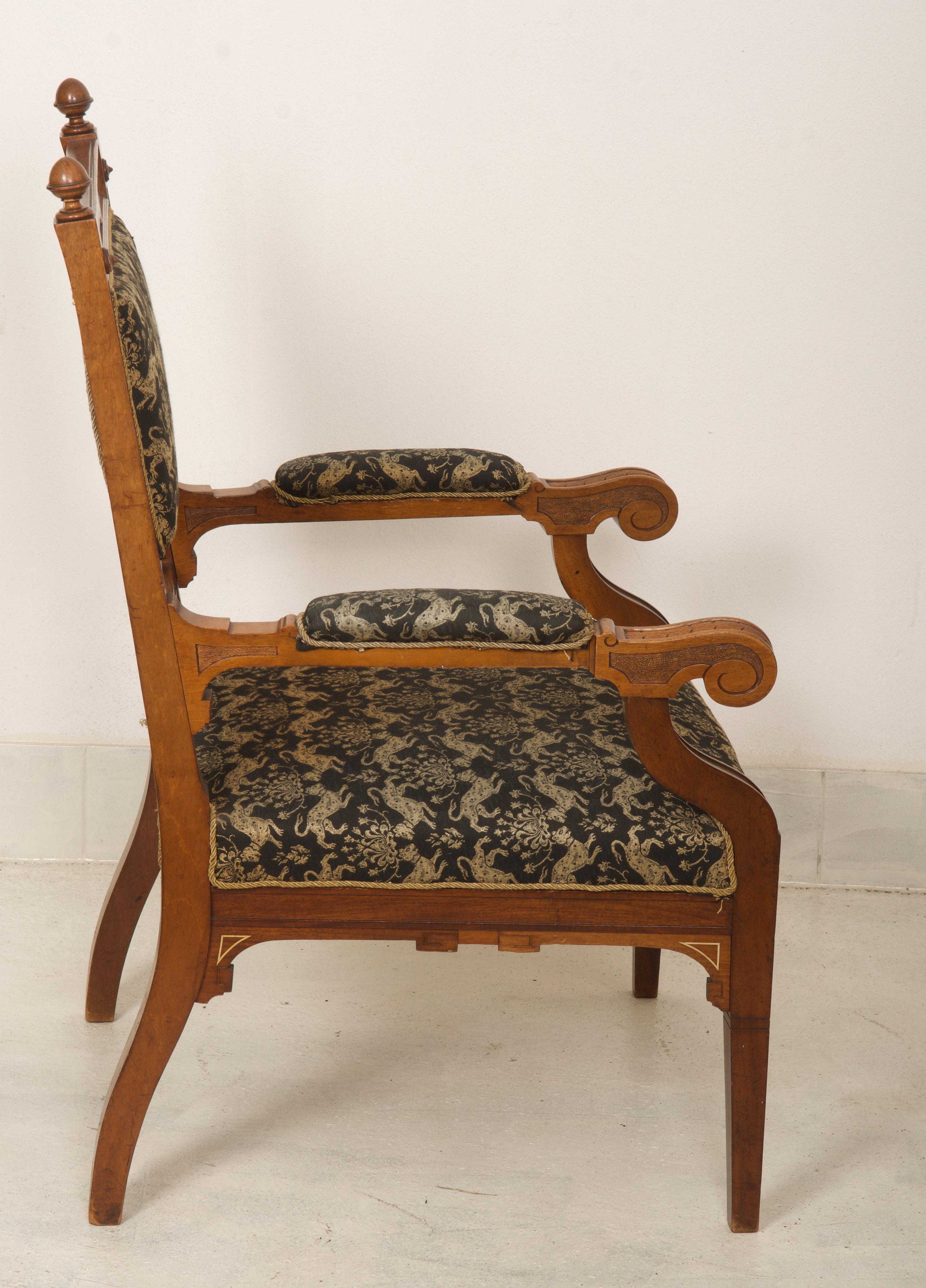 Hardwood Late 19th Century Armchair Desk Chair For Sale