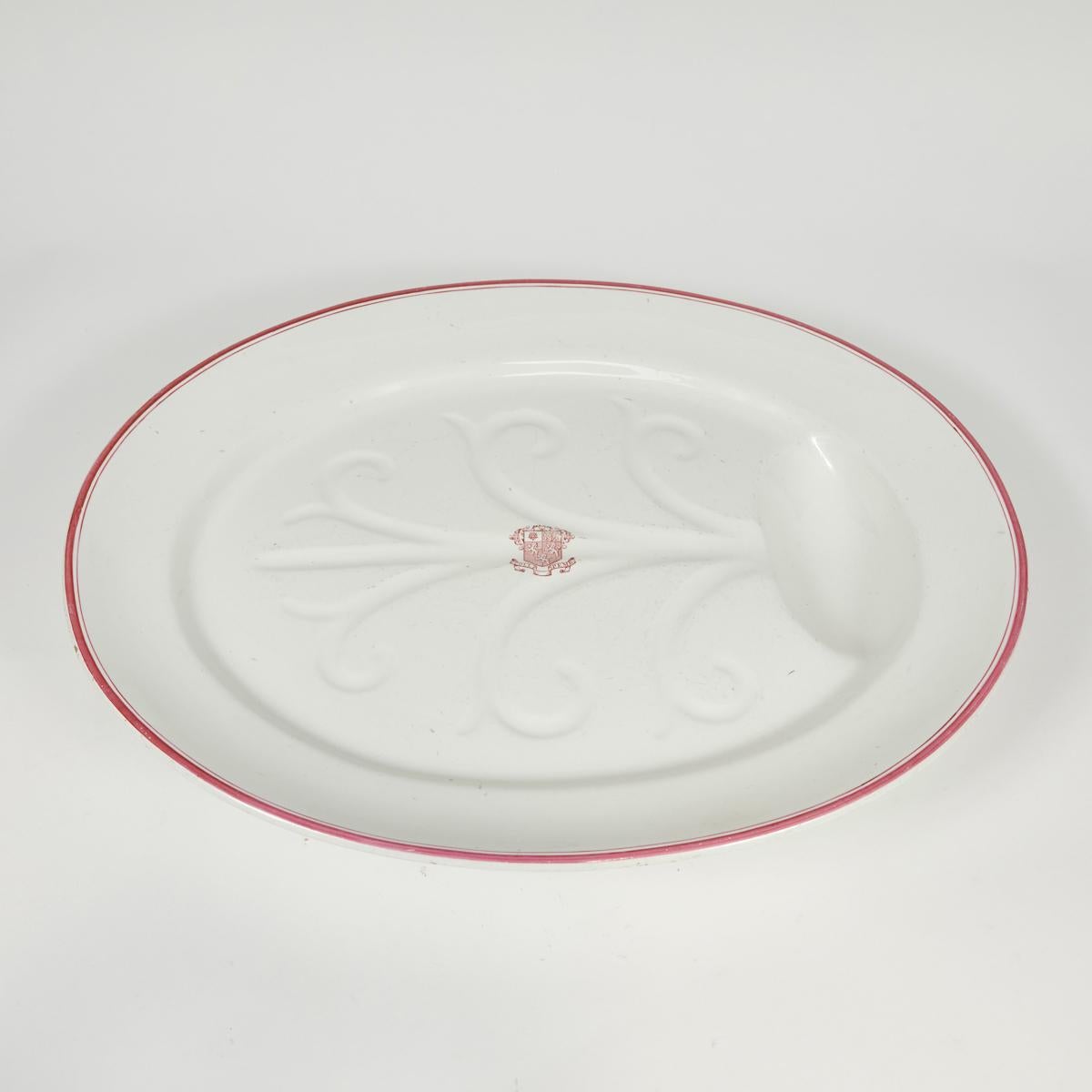 Victorian Late 19th Century Armorial China Platter For Sale