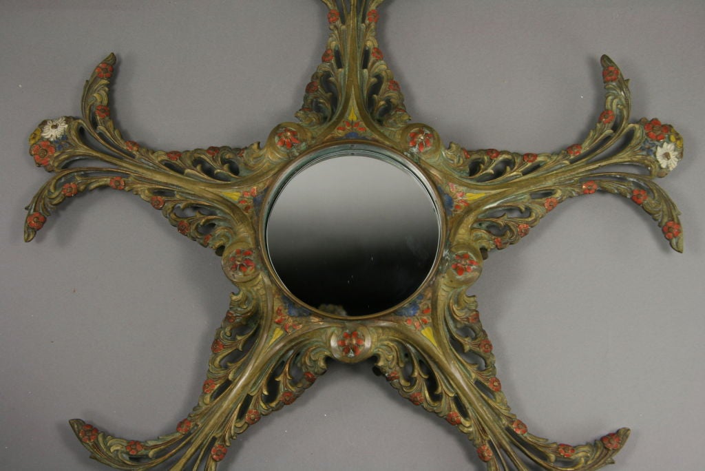 Belgian Late 19th Century Art Nouveaux Mirror