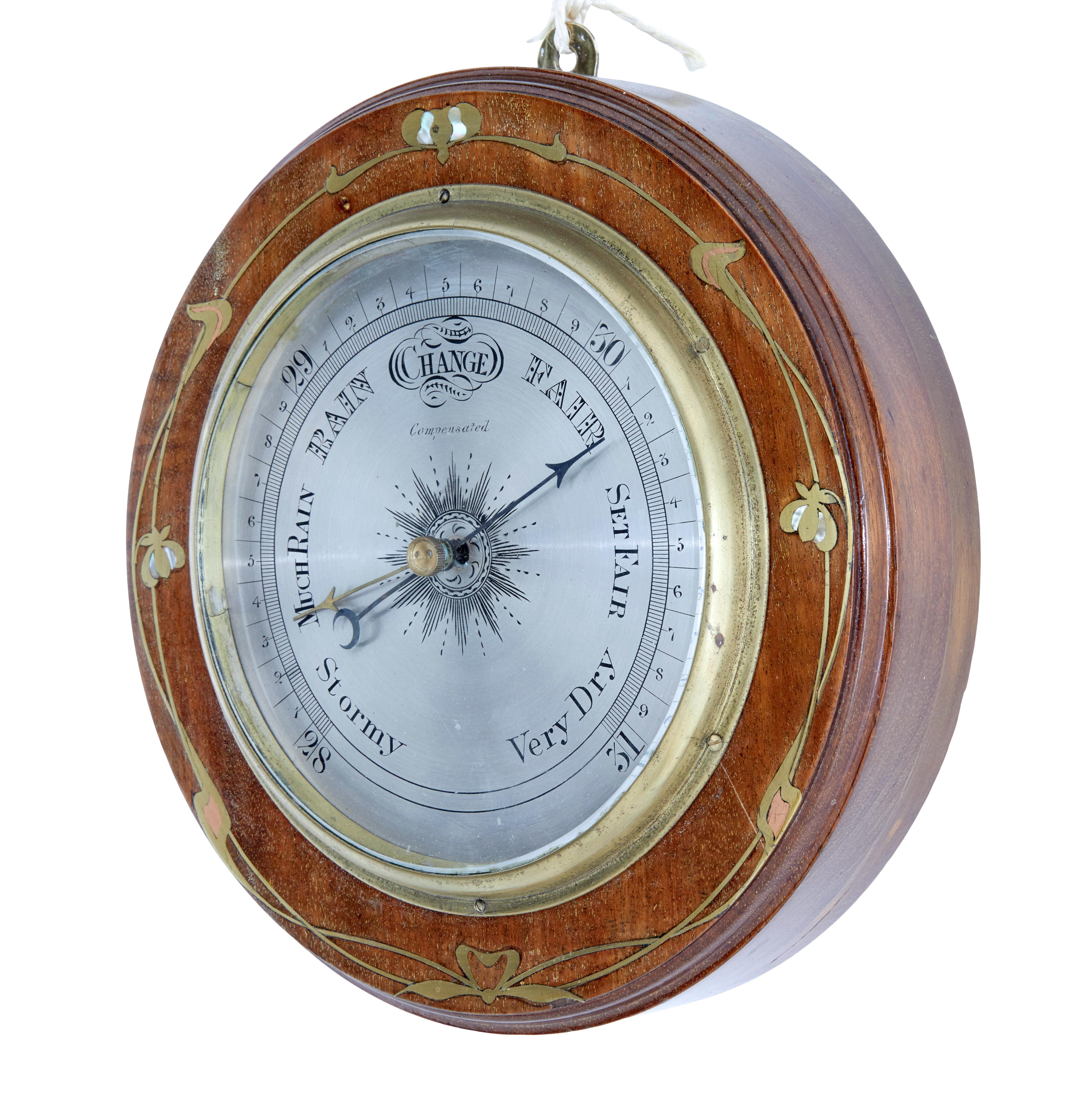 Hand-Crafted Late 19th Century Art Nouveau Barometer