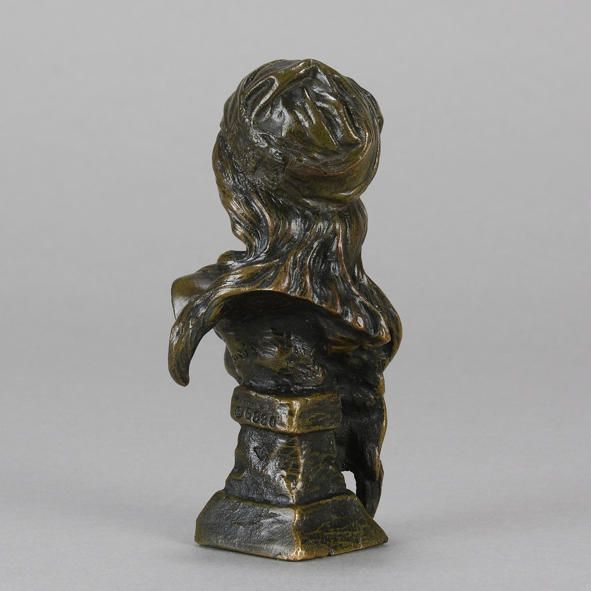 Late 19th Century Art Nouveau Bronze Bust 