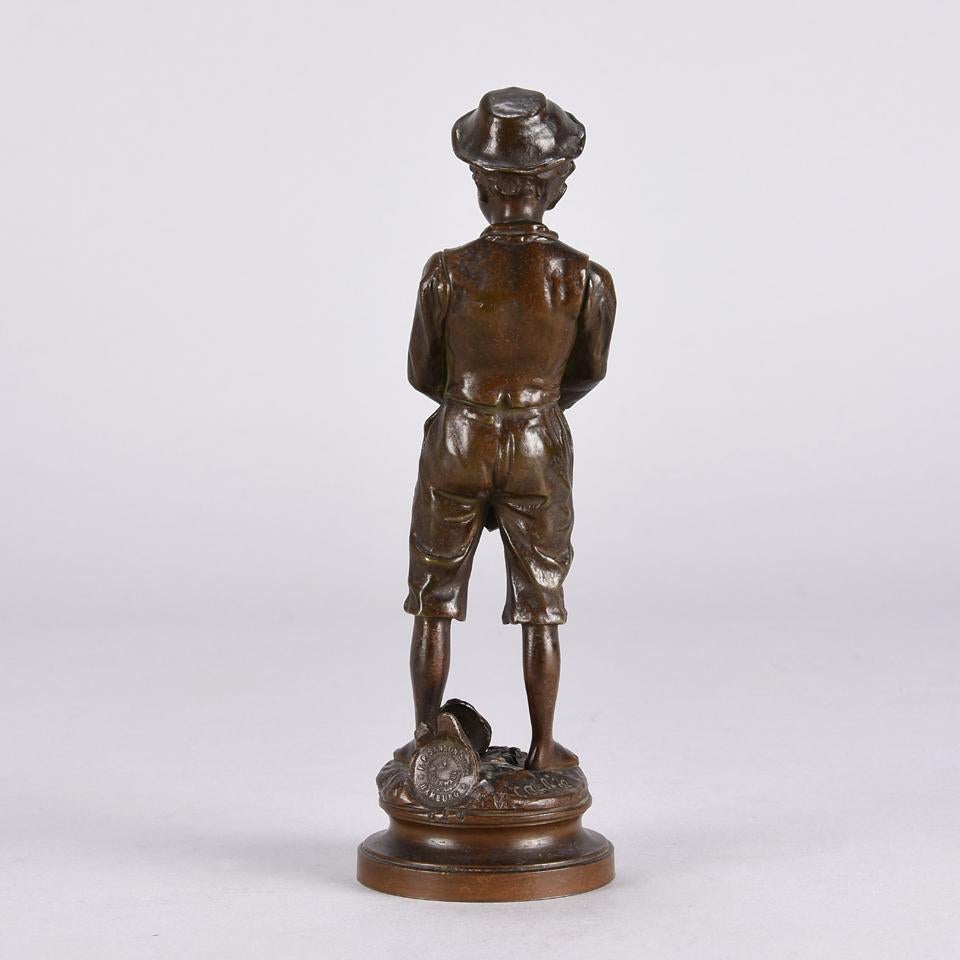 Fin du XIXe siècle Bronze Art nouveau de la fin du XIXe siècle intitulé « Broken Jug » par Charles Anfrie en vente