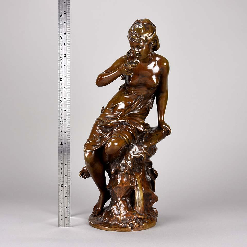 Late-19th Century Art Nouveau Bronze Entitled 
