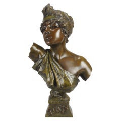 Late-19th Century Art Nouveau Bronze Entitled “Thais” by Emmanuel Villanis