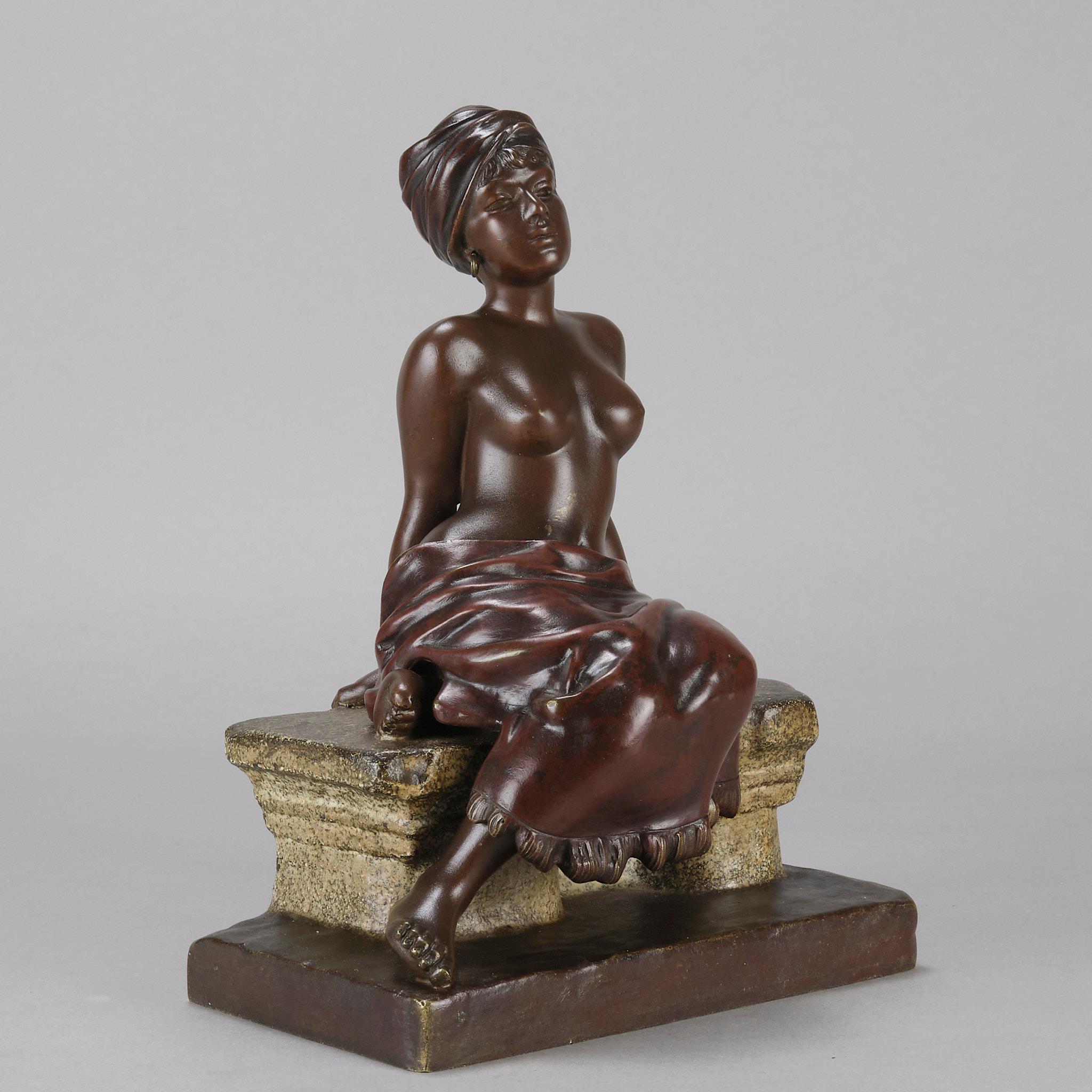 Francese Figura in bronzo Art Nouveau della fine del XIX secolo 