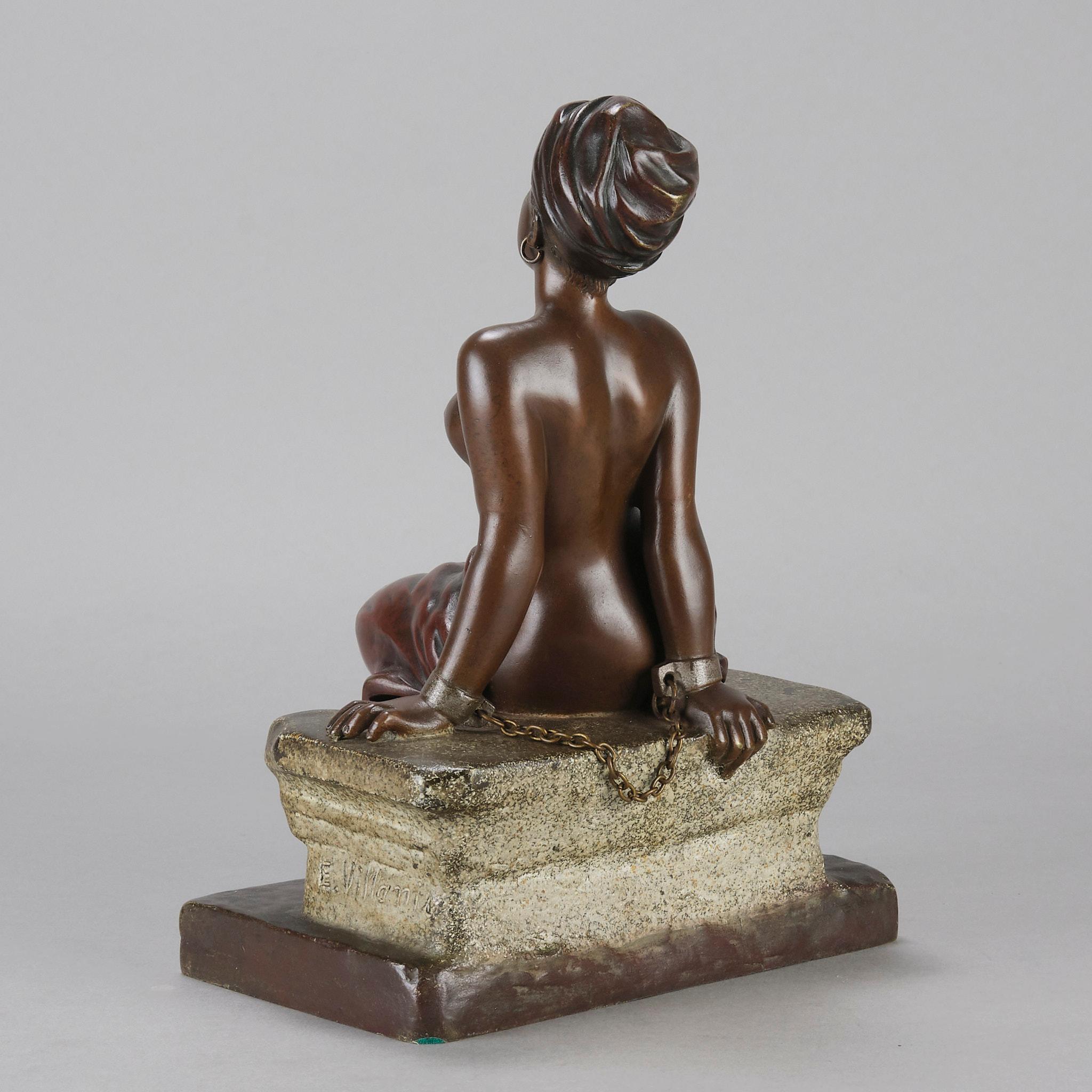 Figura in bronzo Art Nouveau della fine del XIX secolo 