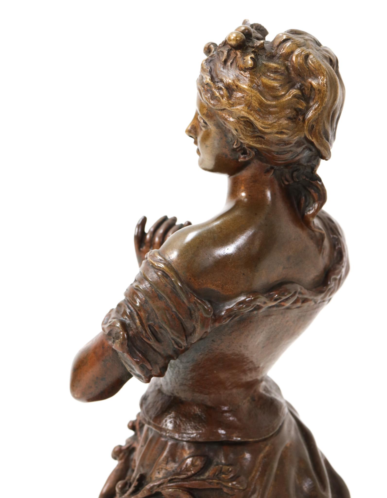 Fin du 19ème siècle Art Nouveau Bronze Retour Des Cerises par Charles Anfrie en vente 2
