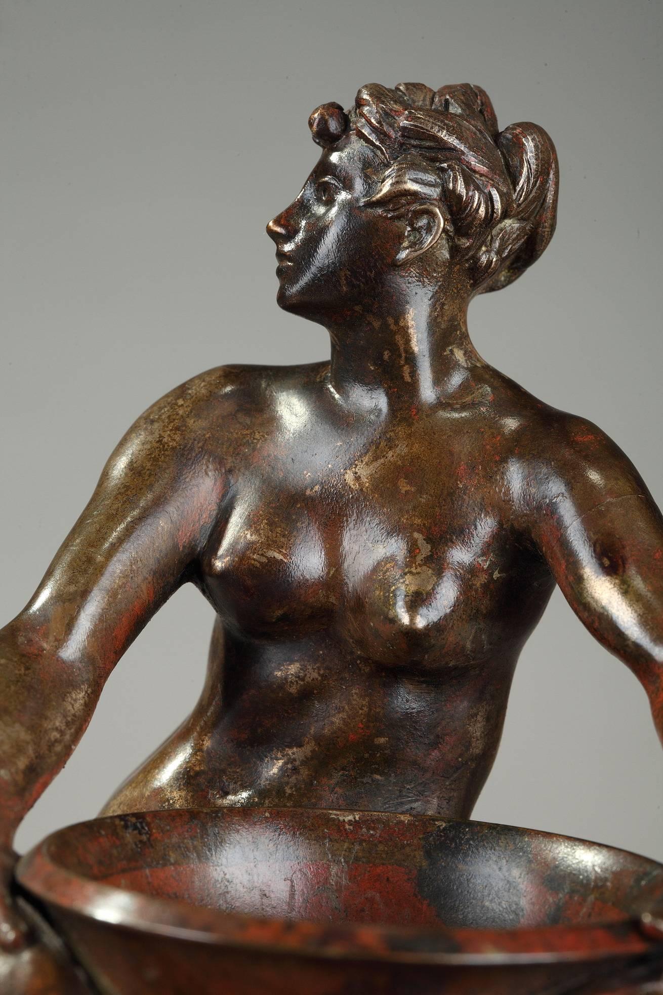 Late 19th Century Art Nouveau Bronze Vase by Jean-Paul Aubé 1