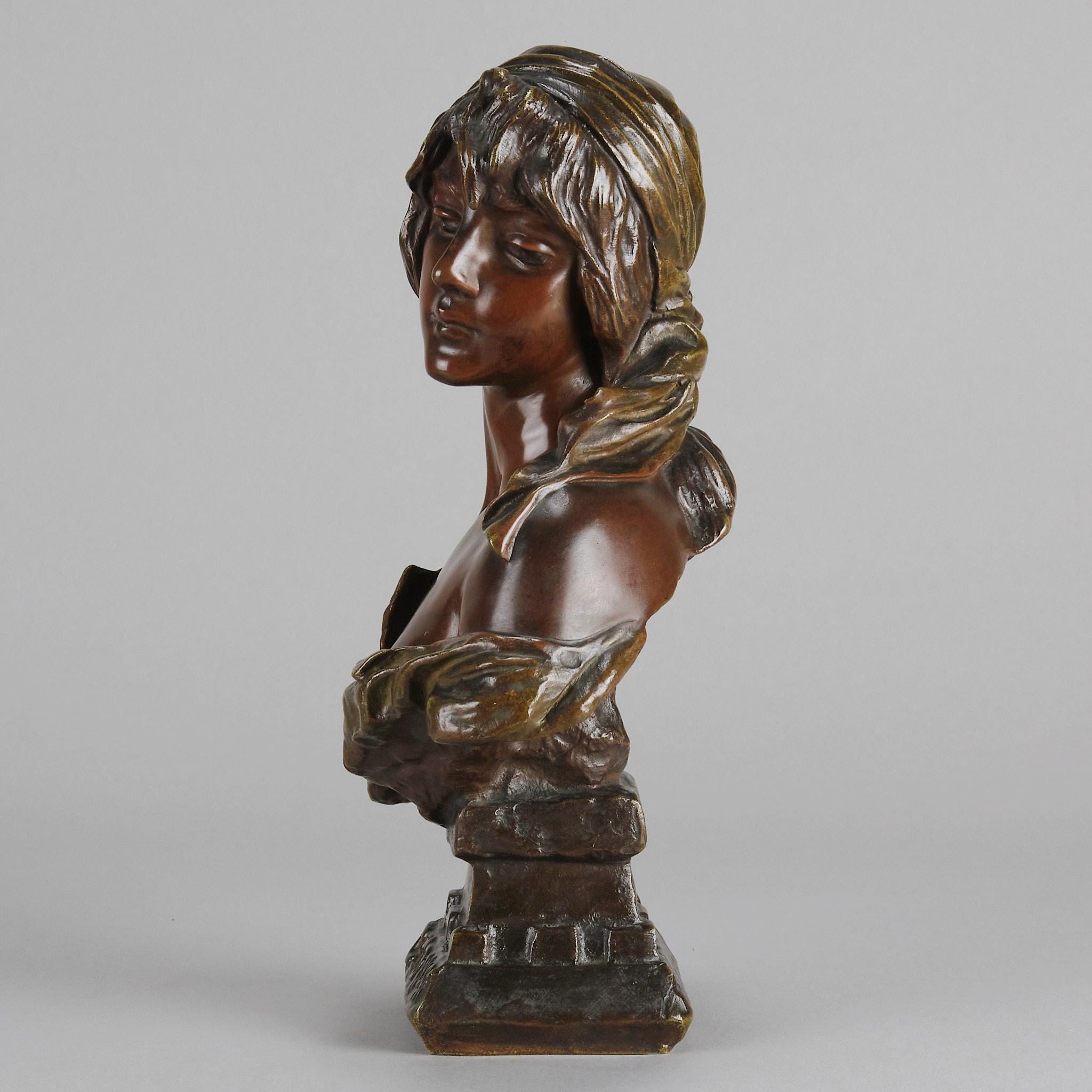 Late 19th Century Art Nouveau Bust Entitled 