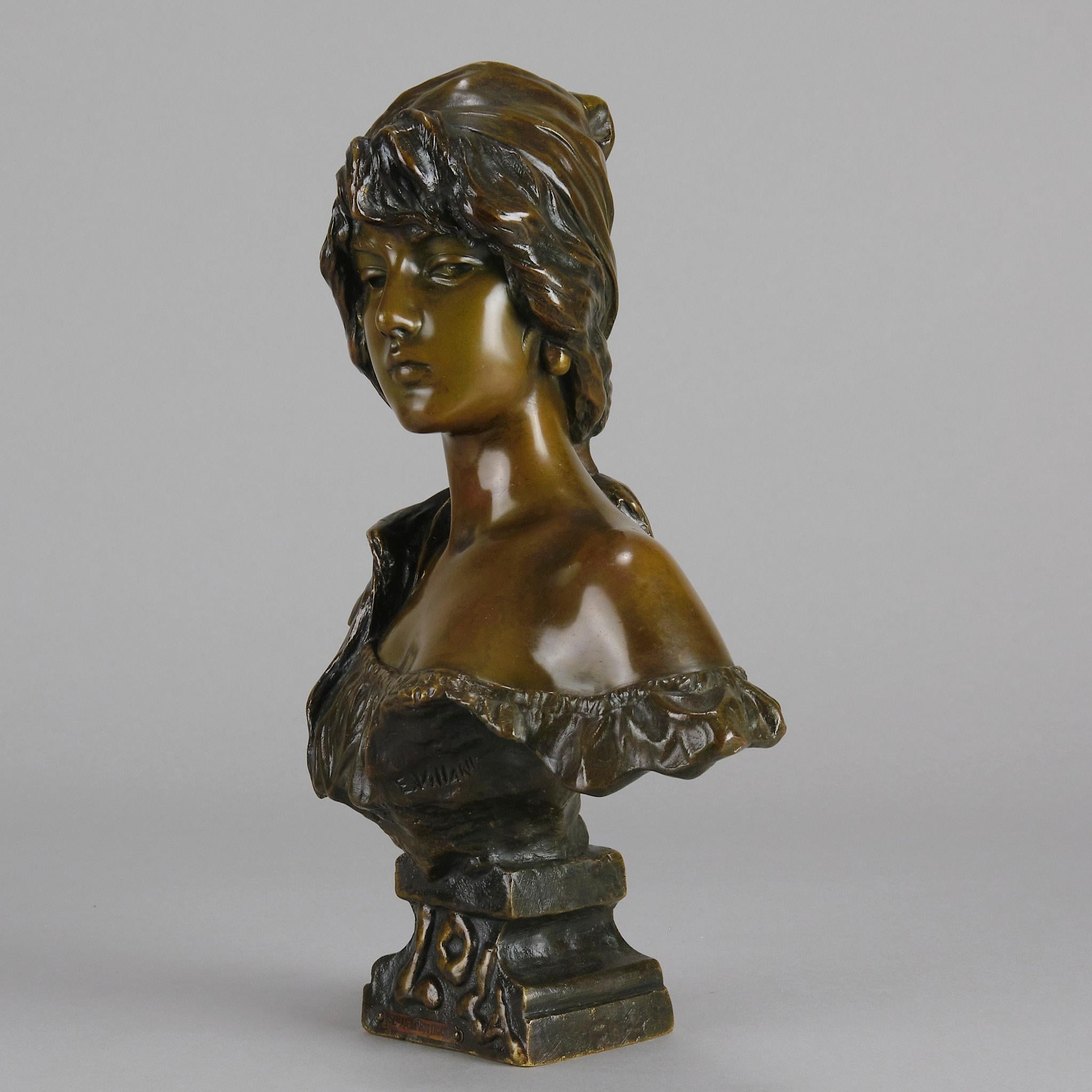 Late 19th Century Art Nouveau Bust Entitled 