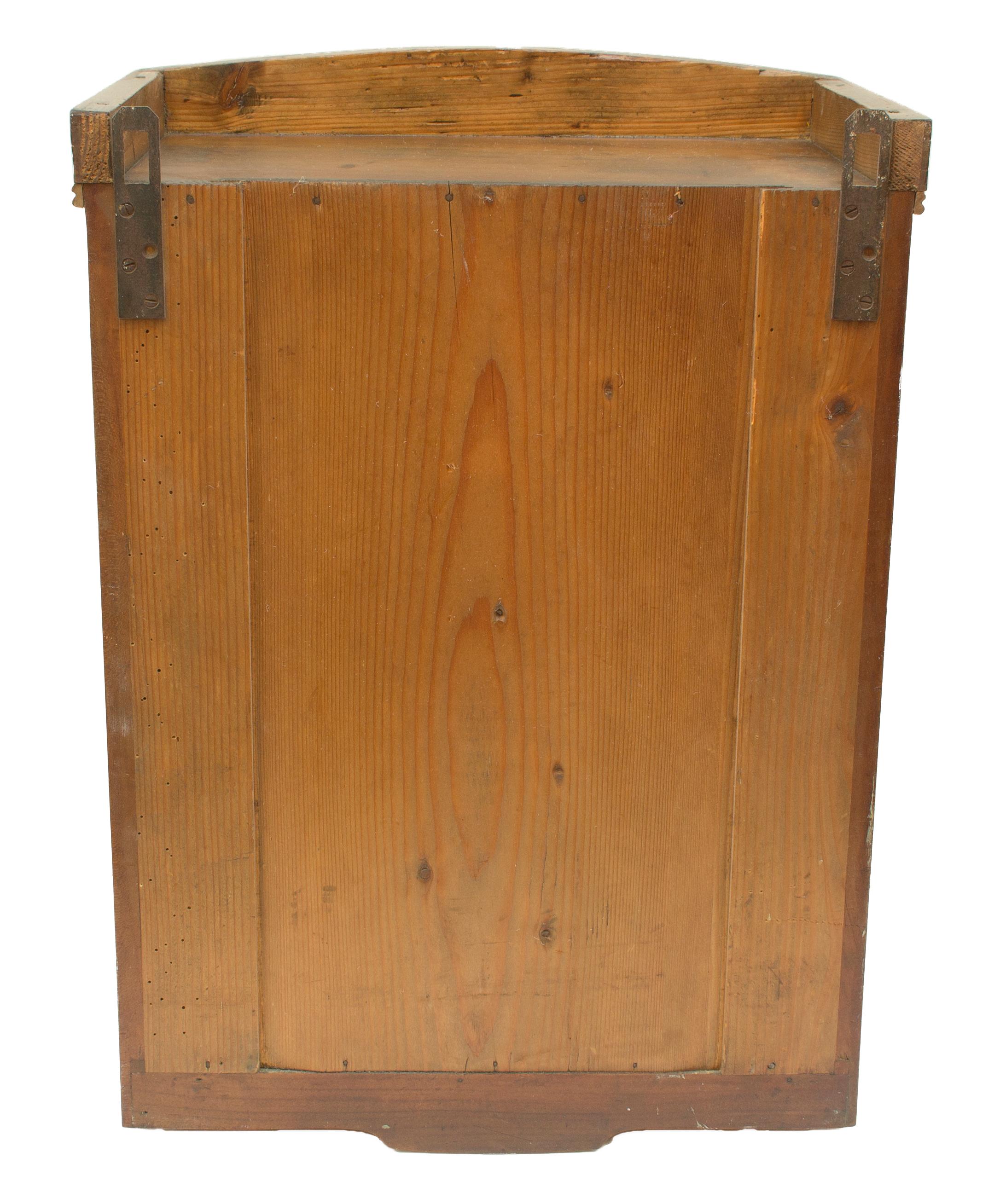 Late 19th Century Art Nouveau Cherry Hanging Wall Cabinet In Good Condition In Darmstadt, DE