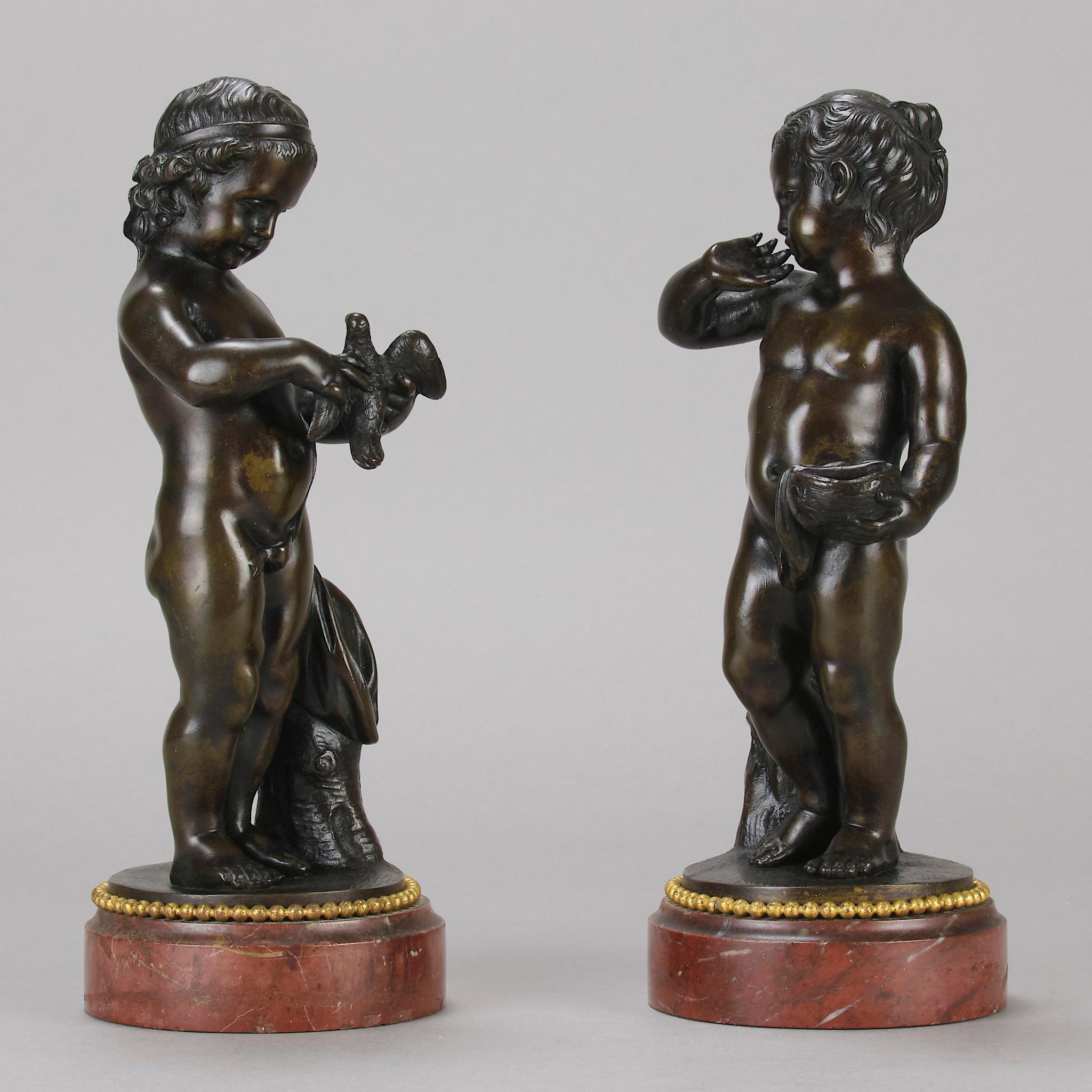 Calco Bronzo francese Art Nouveau della fine del XIX secolo intitolato 