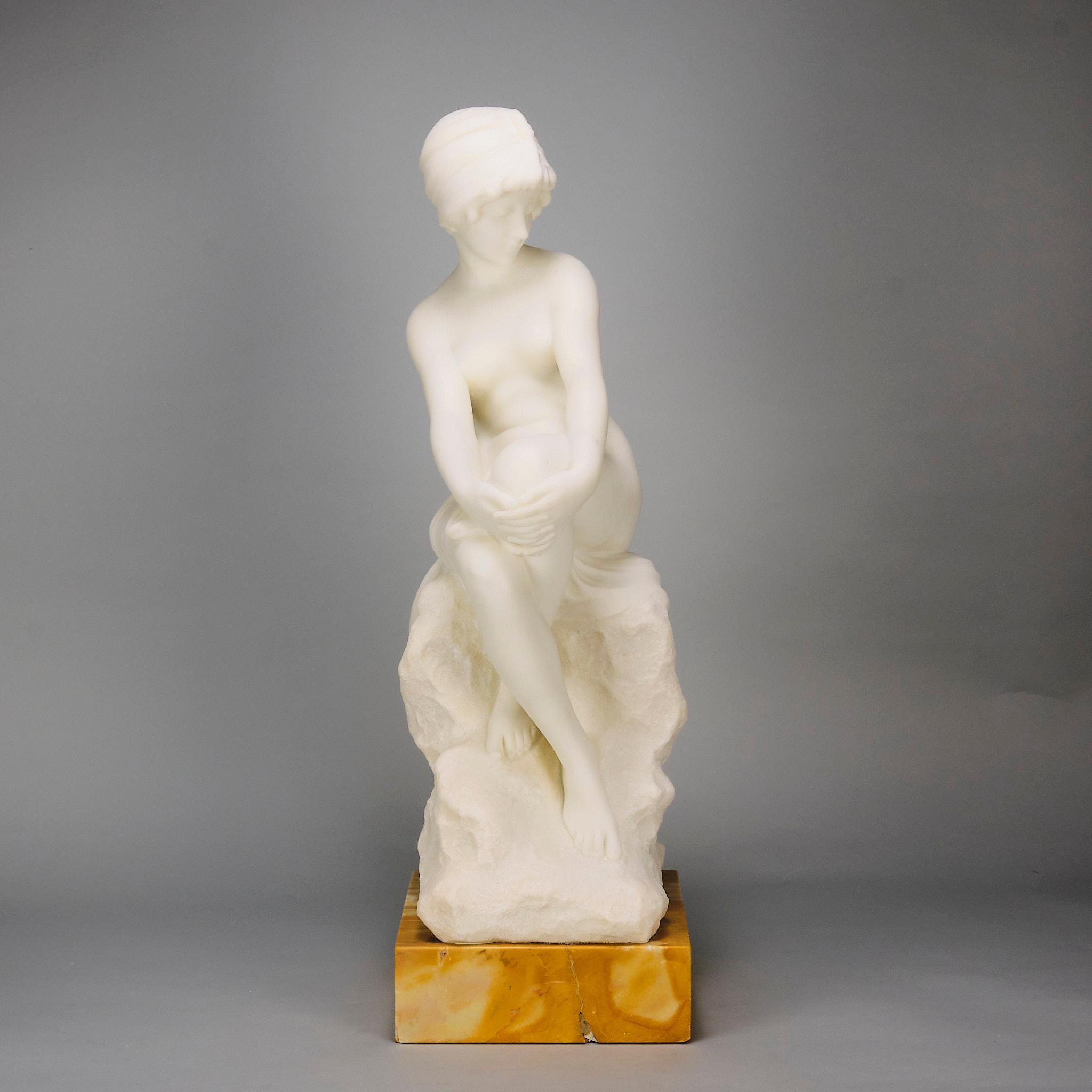 Italiano Scultura in marmo Art Nouveau della fine del XIX secolo 