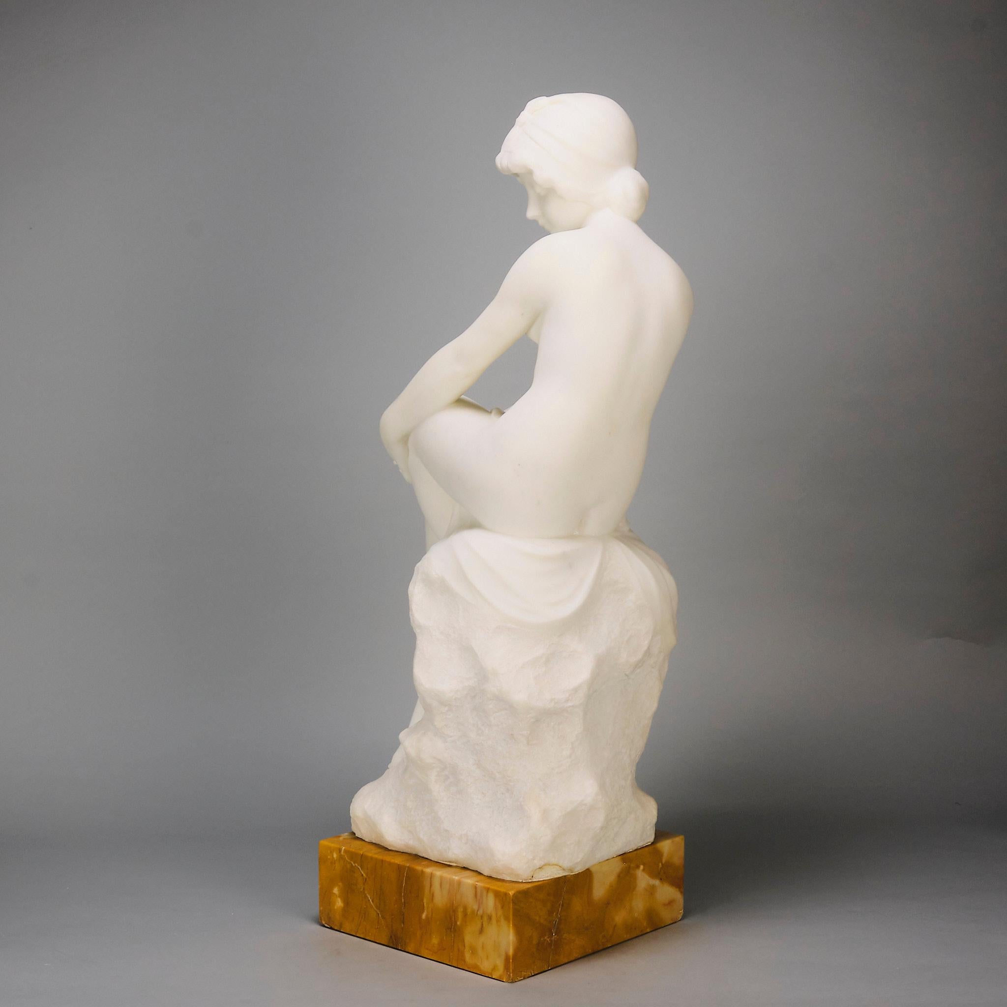 XX secolo Scultura in marmo Art Nouveau della fine del XIX secolo 