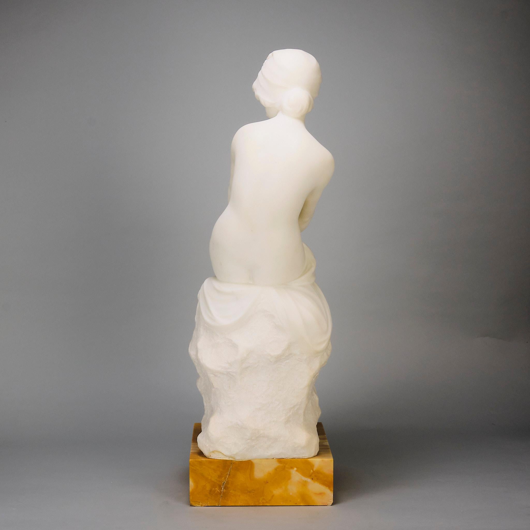 Marmo Scultura in marmo Art Nouveau della fine del XIX secolo 