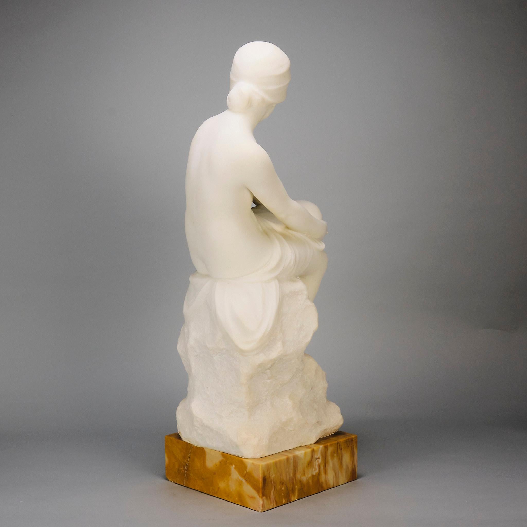 Scultura in marmo Art Nouveau della fine del XIX secolo 