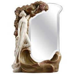 Late 19th Century Art Nouveau Mirror by Royal Dux Bohemia