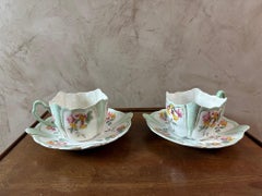 Late 19th century Art Nouveau Pair of Earthenware Tea Cups, 1900s