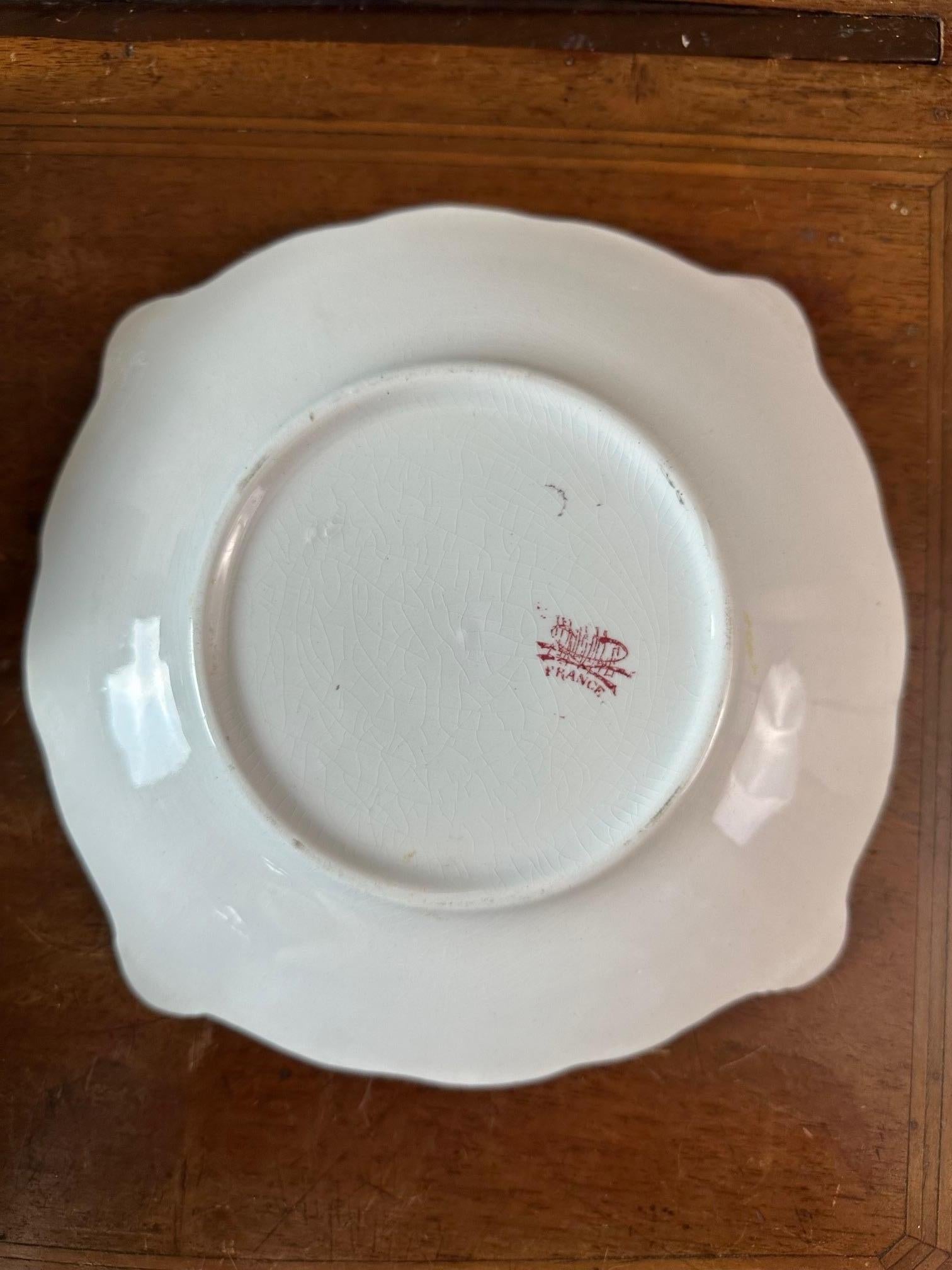 Late 19th century Art Nouveau Pair of Earthenware Tea Cups, 1900s For Sale 3