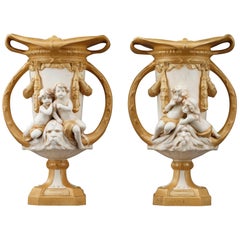 Late 19th Century Art Nouveau Royal Dux Bohemia Vases