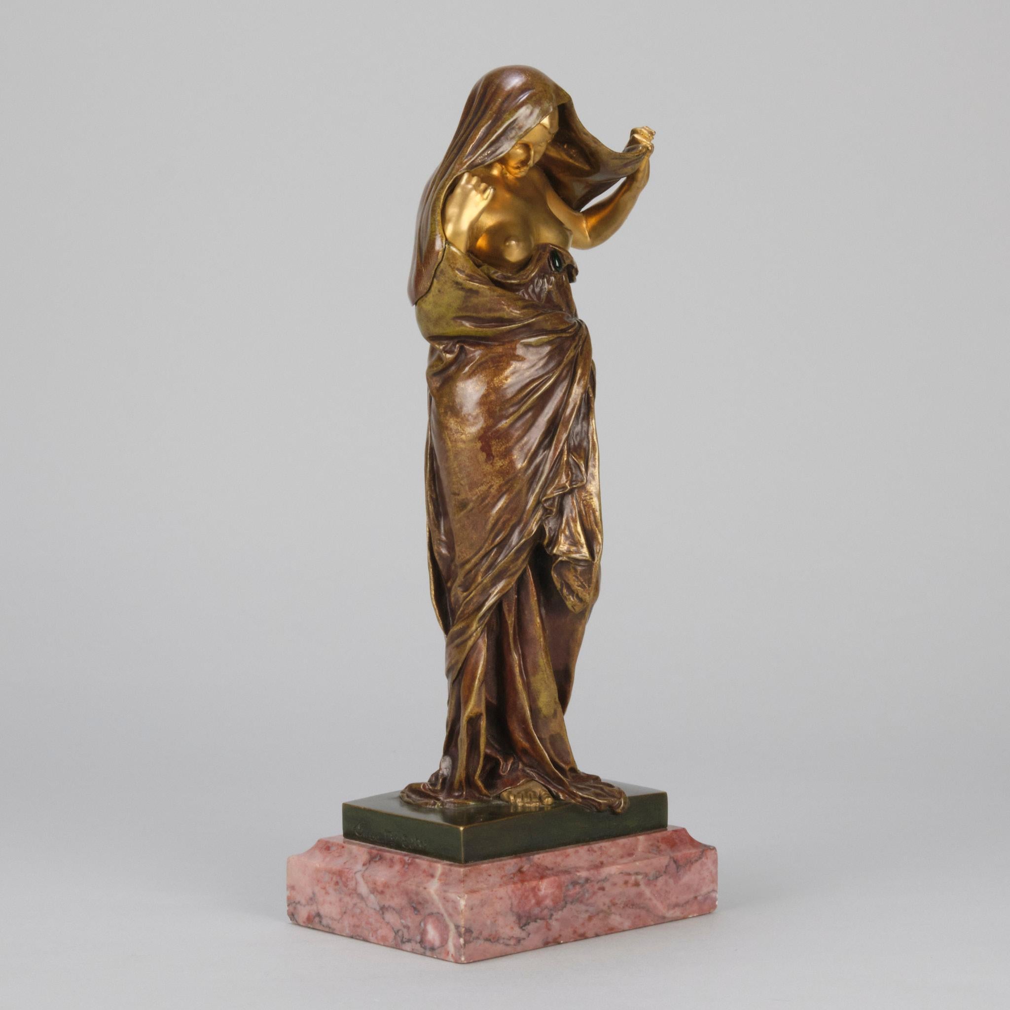 Carved Late 19th Century Art Nouveau Sculpture 