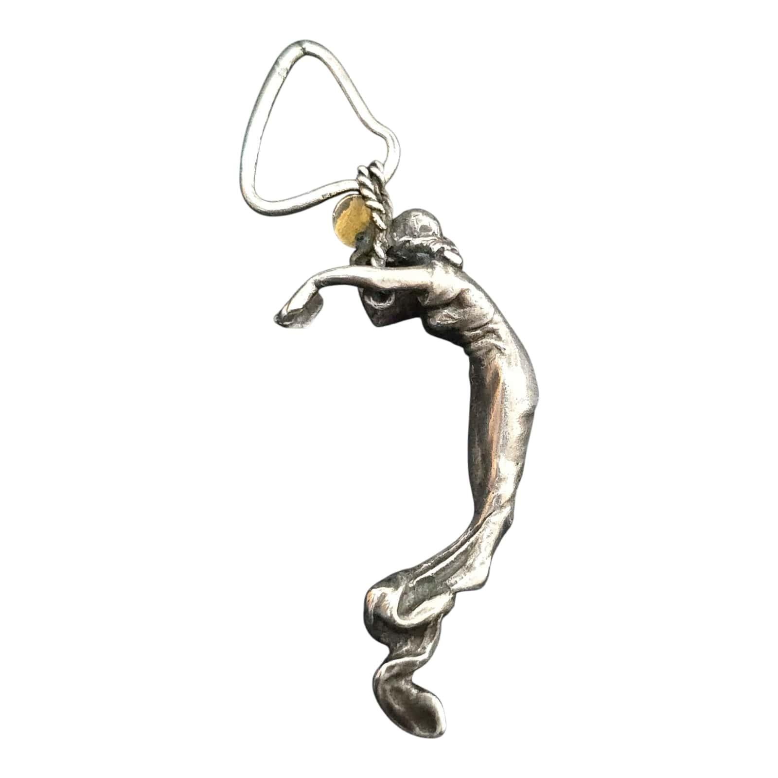 Argento Ciondolo in argento Art Nouveau della fine del XIX secolo in vendita