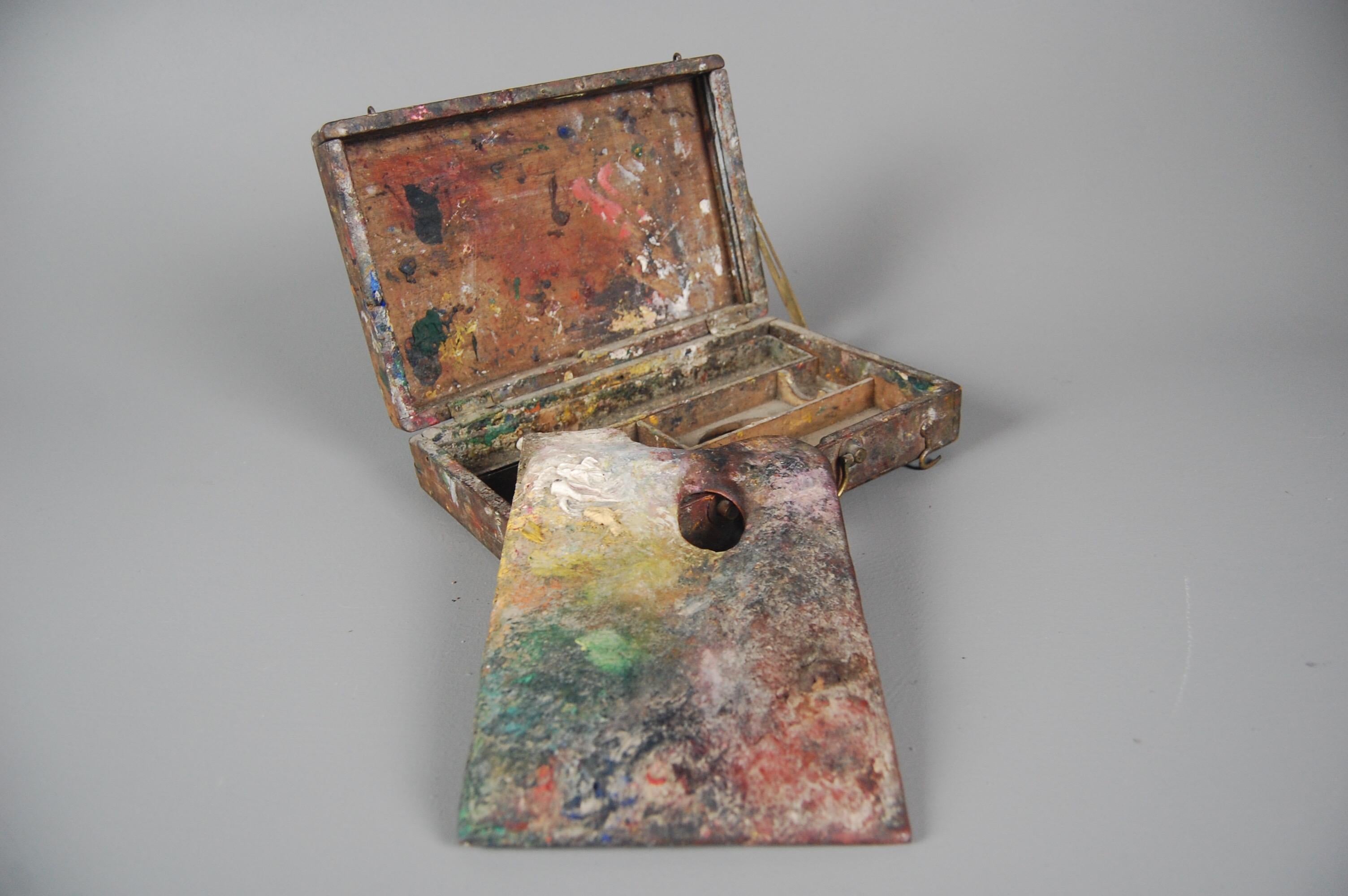 antique artist paint box