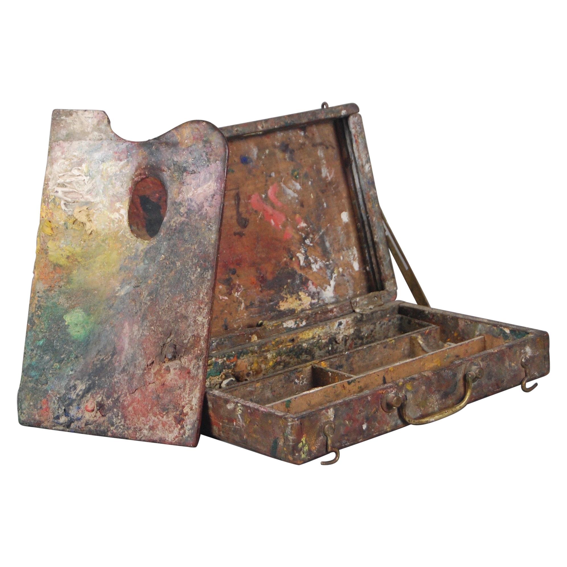 Late 19th Century Artist Paint Box and Palette