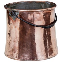 Antique Late 19th Century Arts & Crafts Copper Bucket