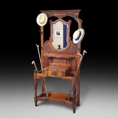 Late 19th Century Arts & Crafts Mahogany Hall Stand