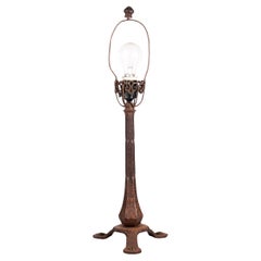 Late 19th Century Arts & Crafts Metal Cast Iron Table Lamp, United Kingdom