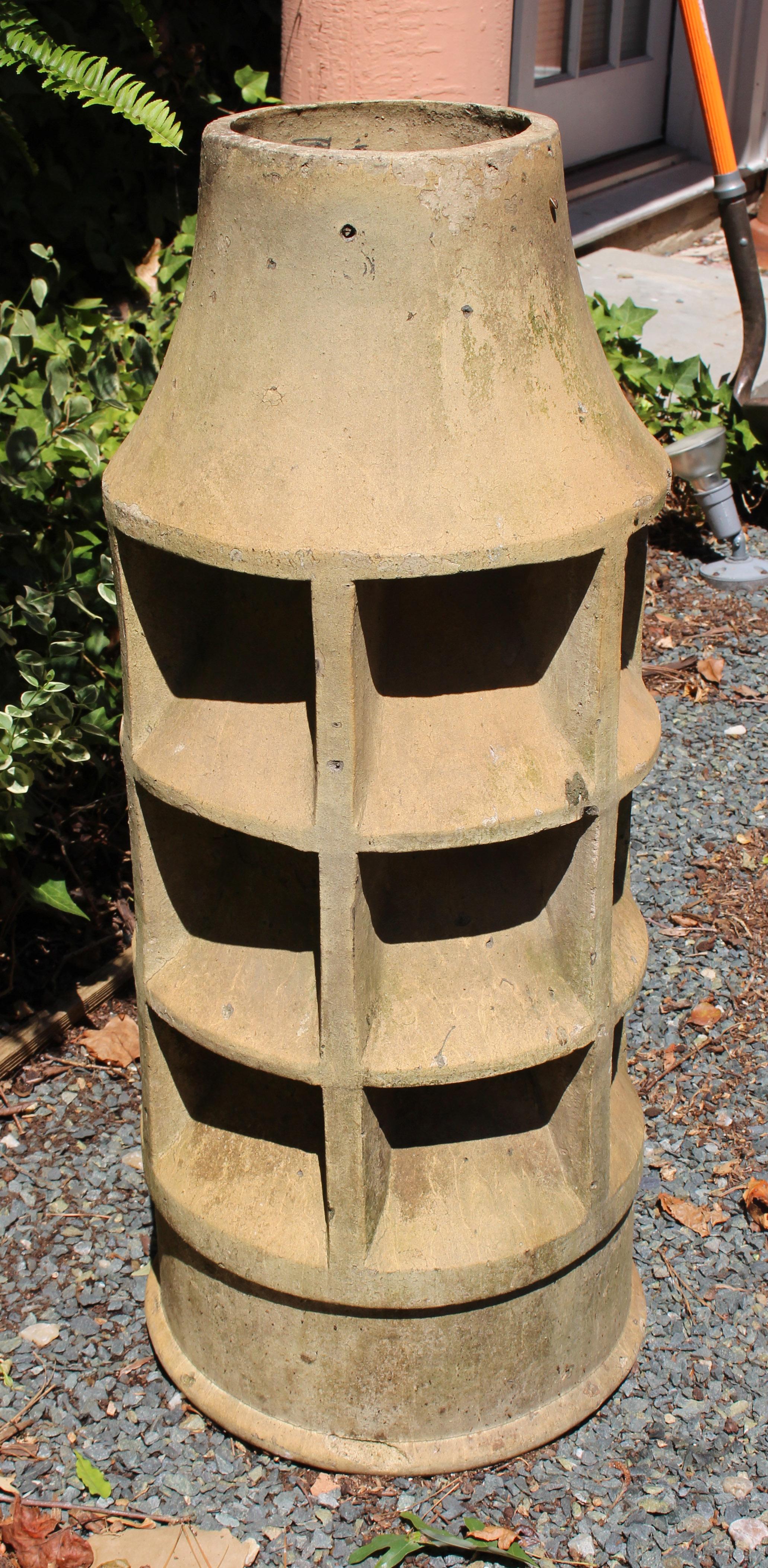 Arts and Crafts Late 19th Century Arts & Crafts Period Terra Cotta Chimney Pot