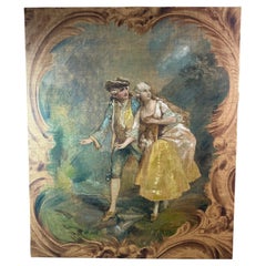 Fine del XIX secolo Attribuito a Theodore Levigne Olio su Canva, 1890