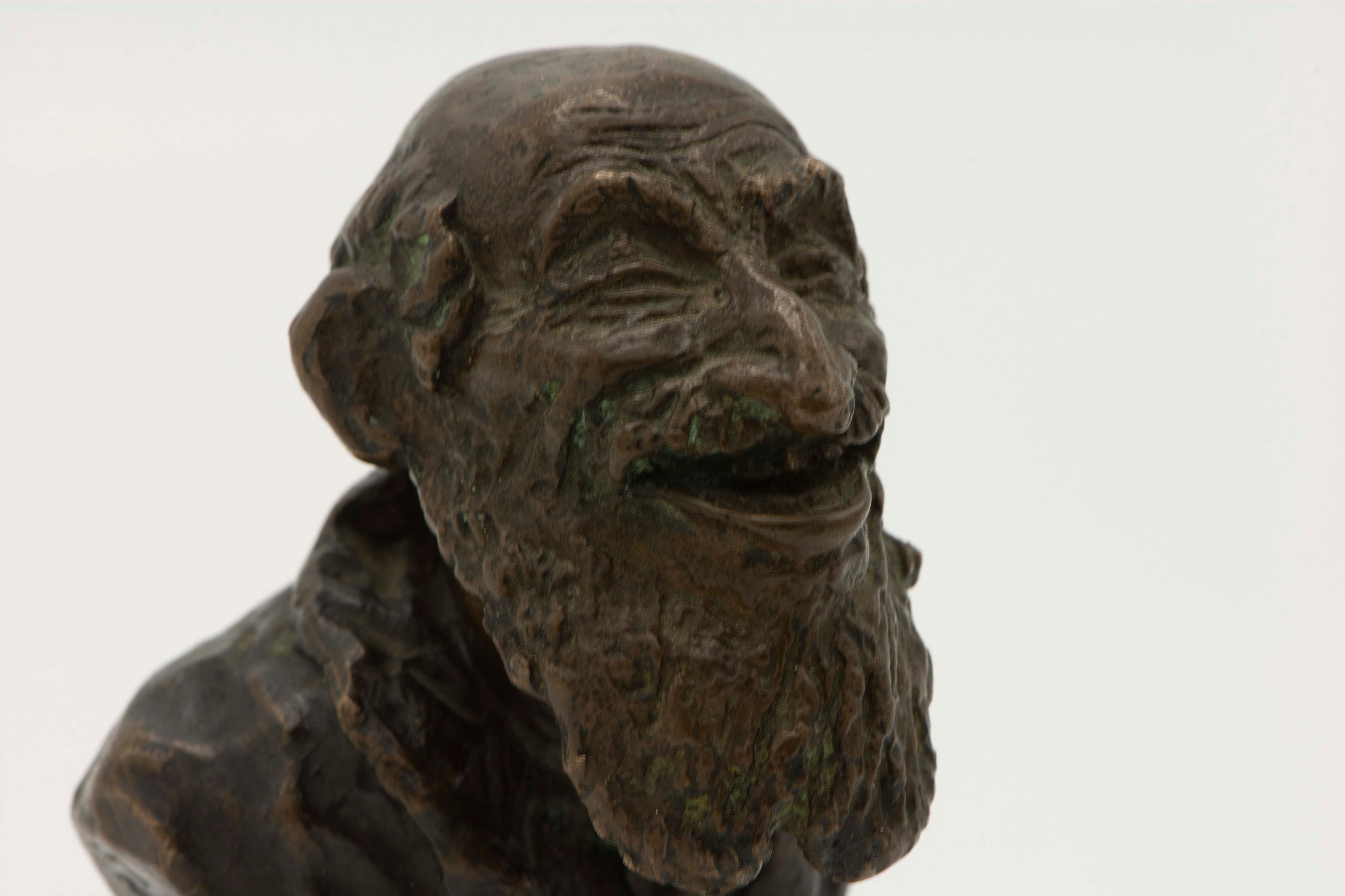 Late 19th Century Austrian Bronze of a Bearded Jew In Excellent Condition For Sale In New York, NY