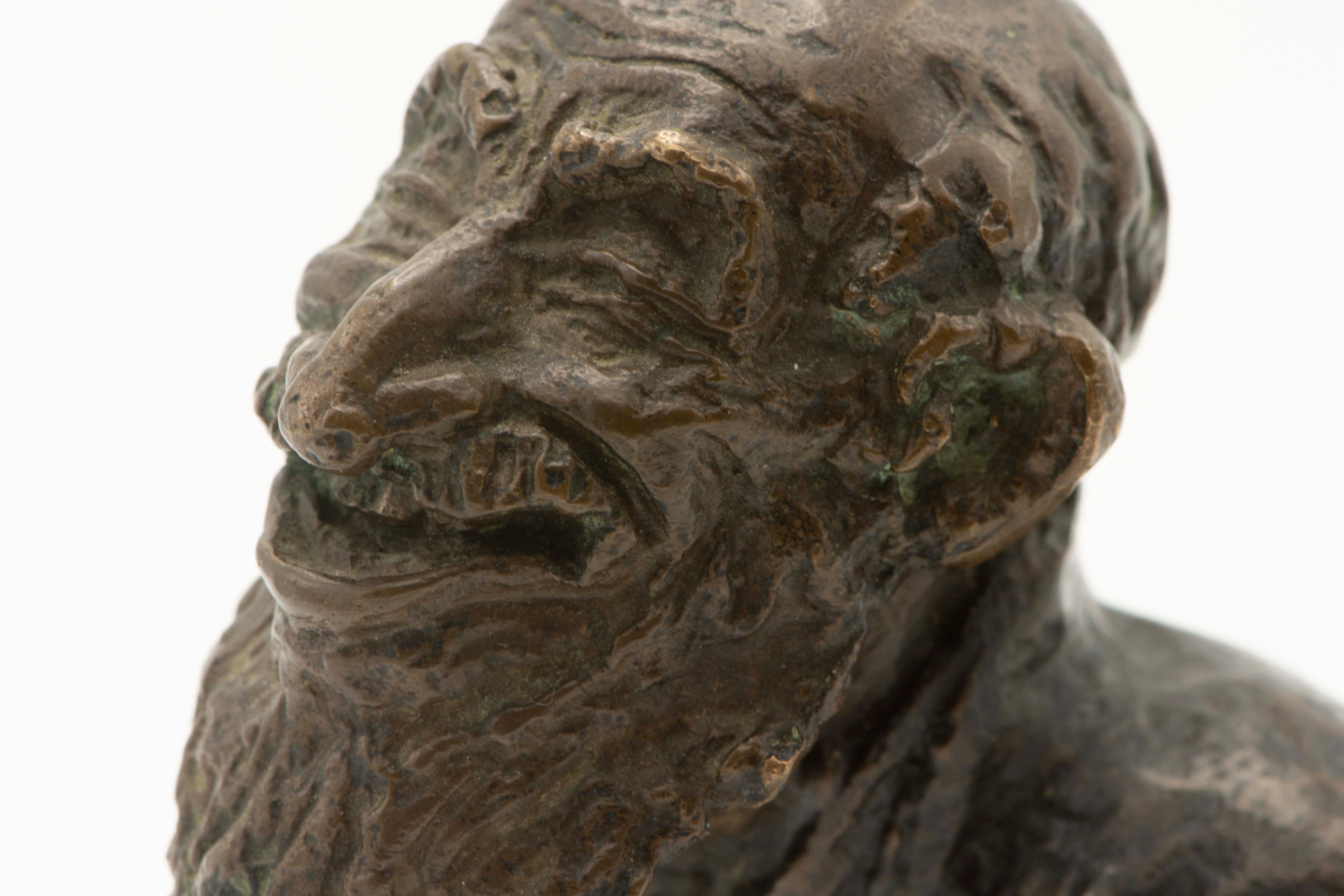 Late 19th Century Austrian Bronze of a Bearded Jew For Sale 2