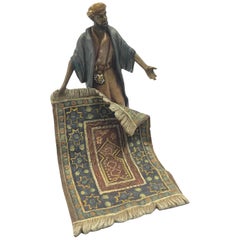 Late 19th Century Austrian Cold Painted Bronze, Carpet Seller