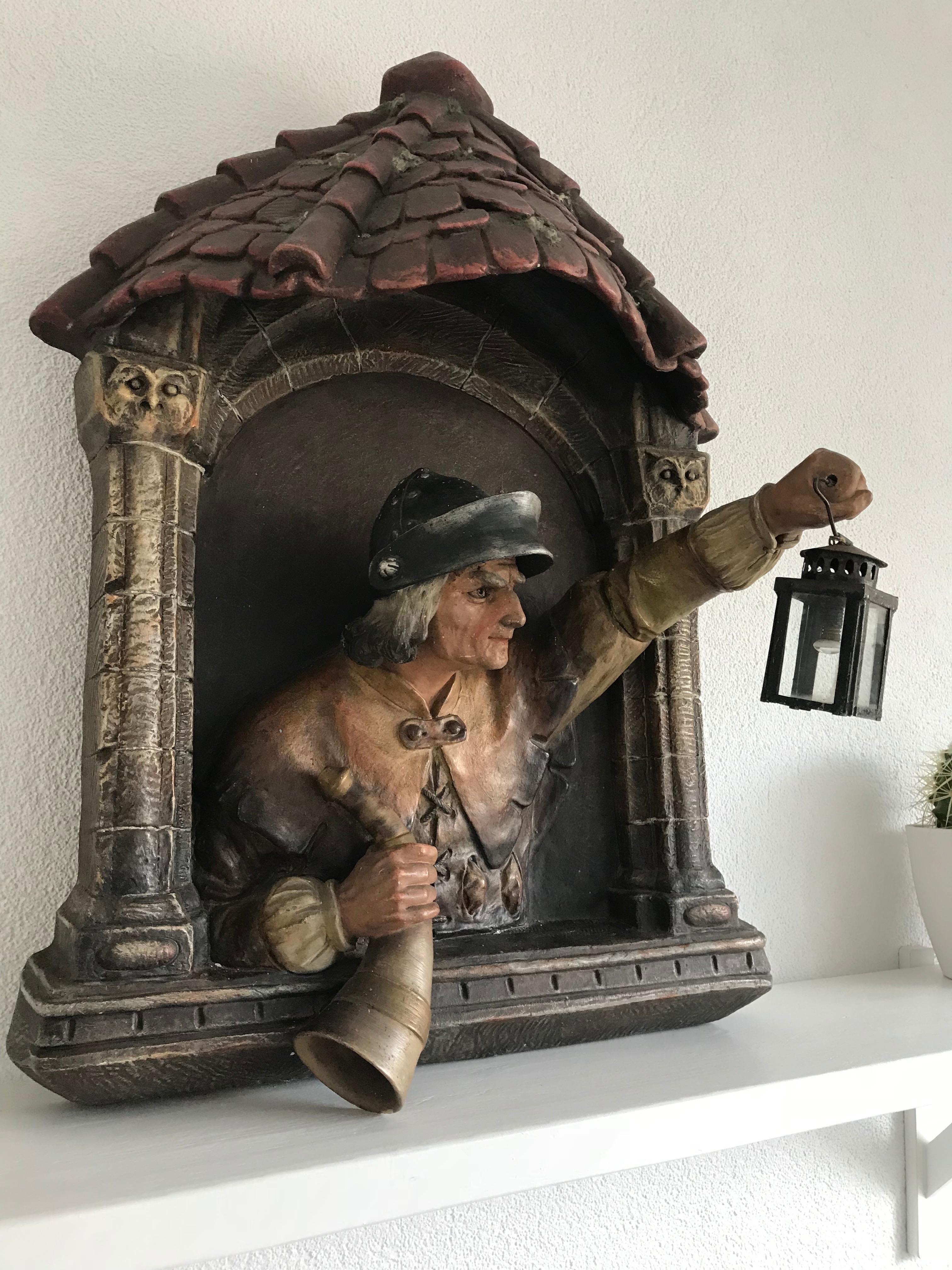 Hand-Painted Late 19th Century Austrian Terracotta Wall Plaque / Sculpture by Johann Maresch