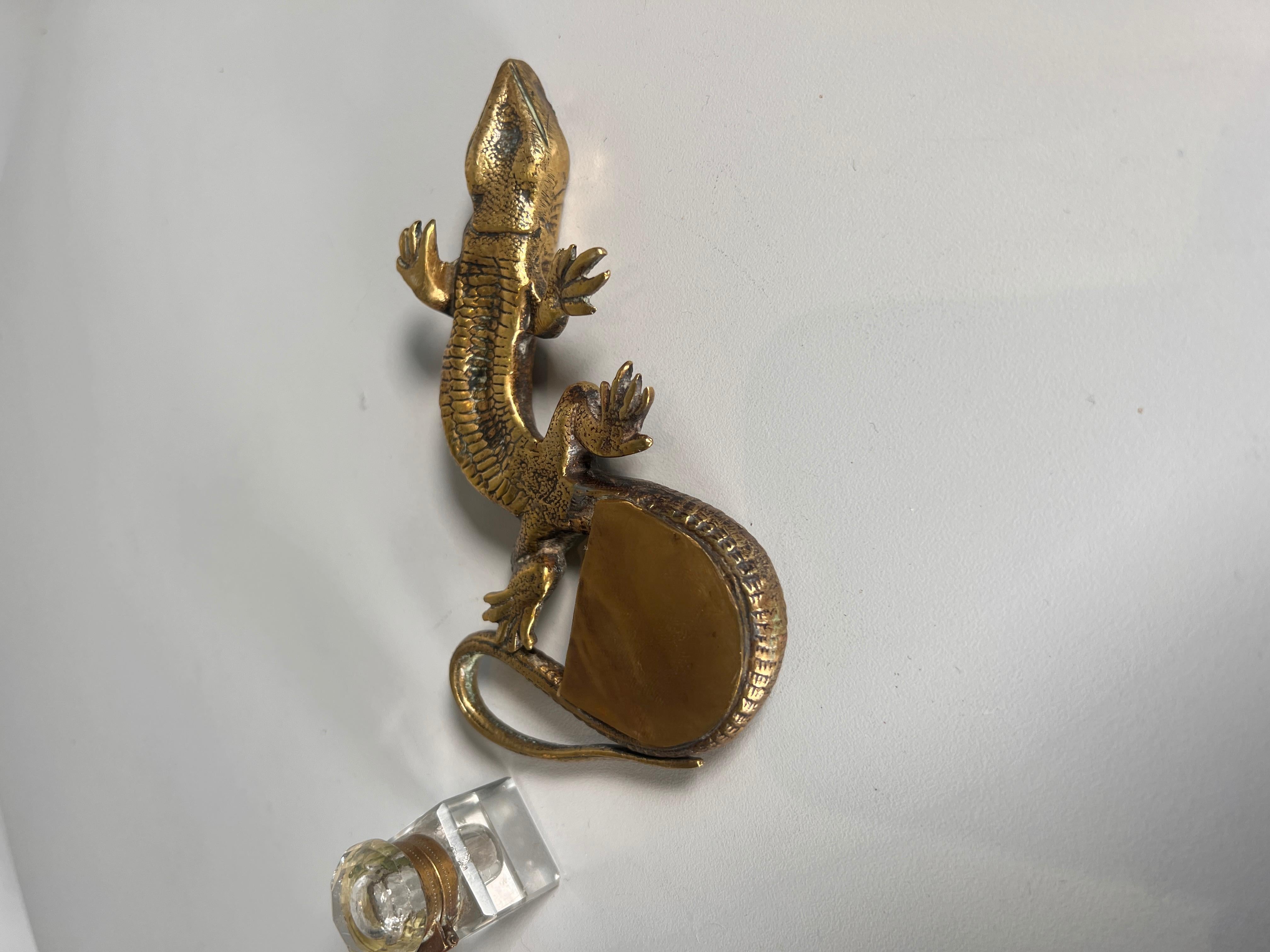 Late 19th Century Austro-Hungarian Bronze Lizard Inkwell For Sale 2
