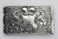 Late 19th Century Austro-Hungarian Silver Yom Kippur Belt Buckle