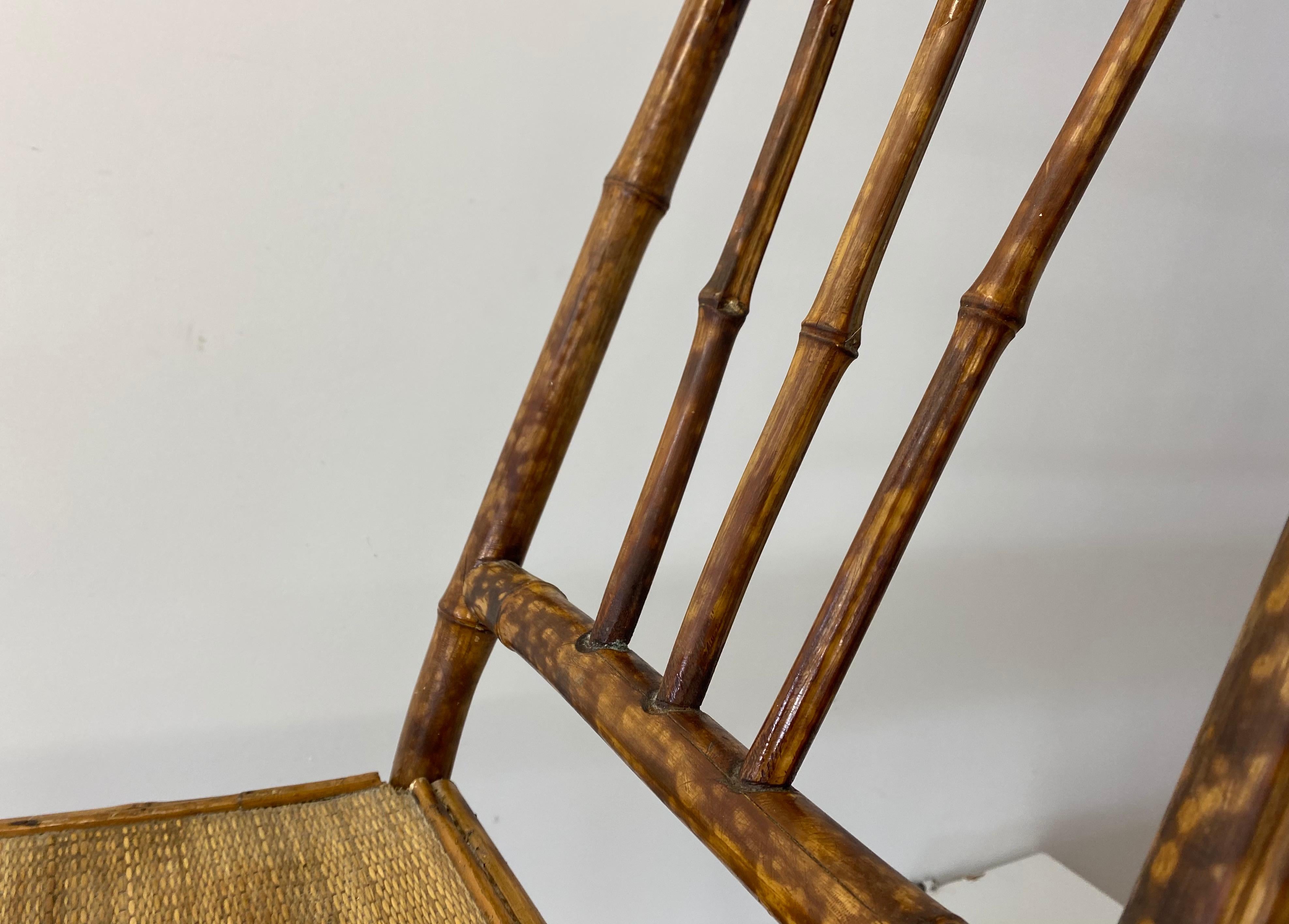 Late 19th Century Bamboo & Cane Victorian Bedroom Chair, C.1890 For Sale 5