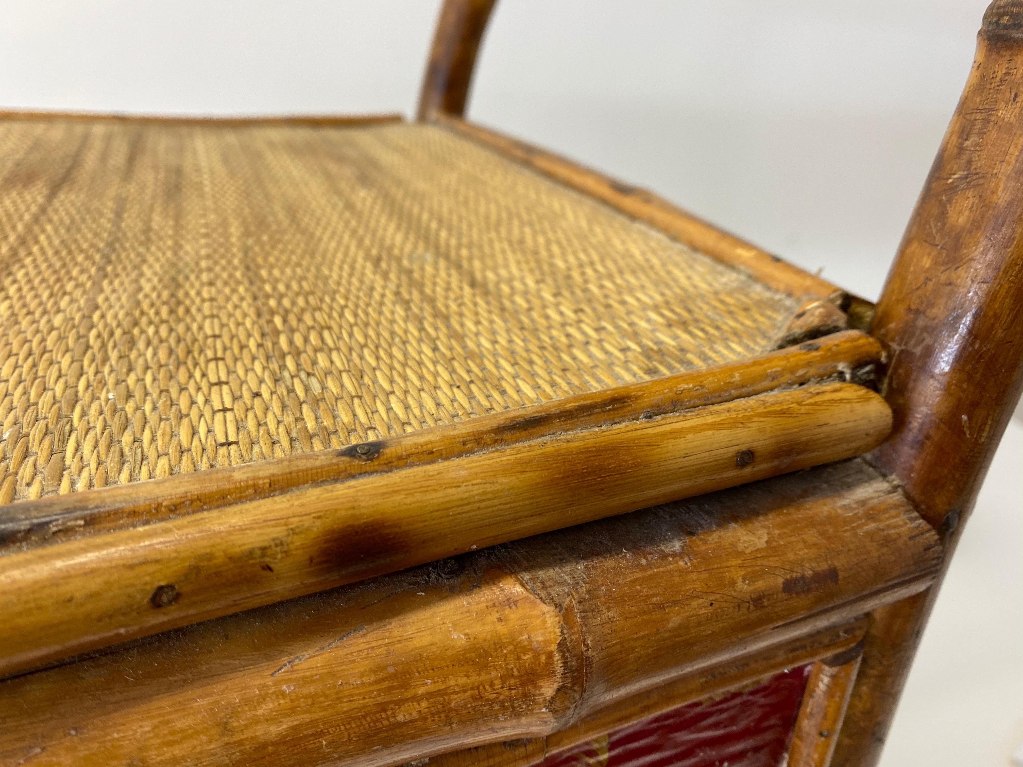 Late 19th Century Bamboo & Cane Victorian Bedroom Chair, C.1890 For Sale 2