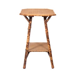 Late 19th Century Bamboo Two-Tiered Side Table, English, ca. 1880