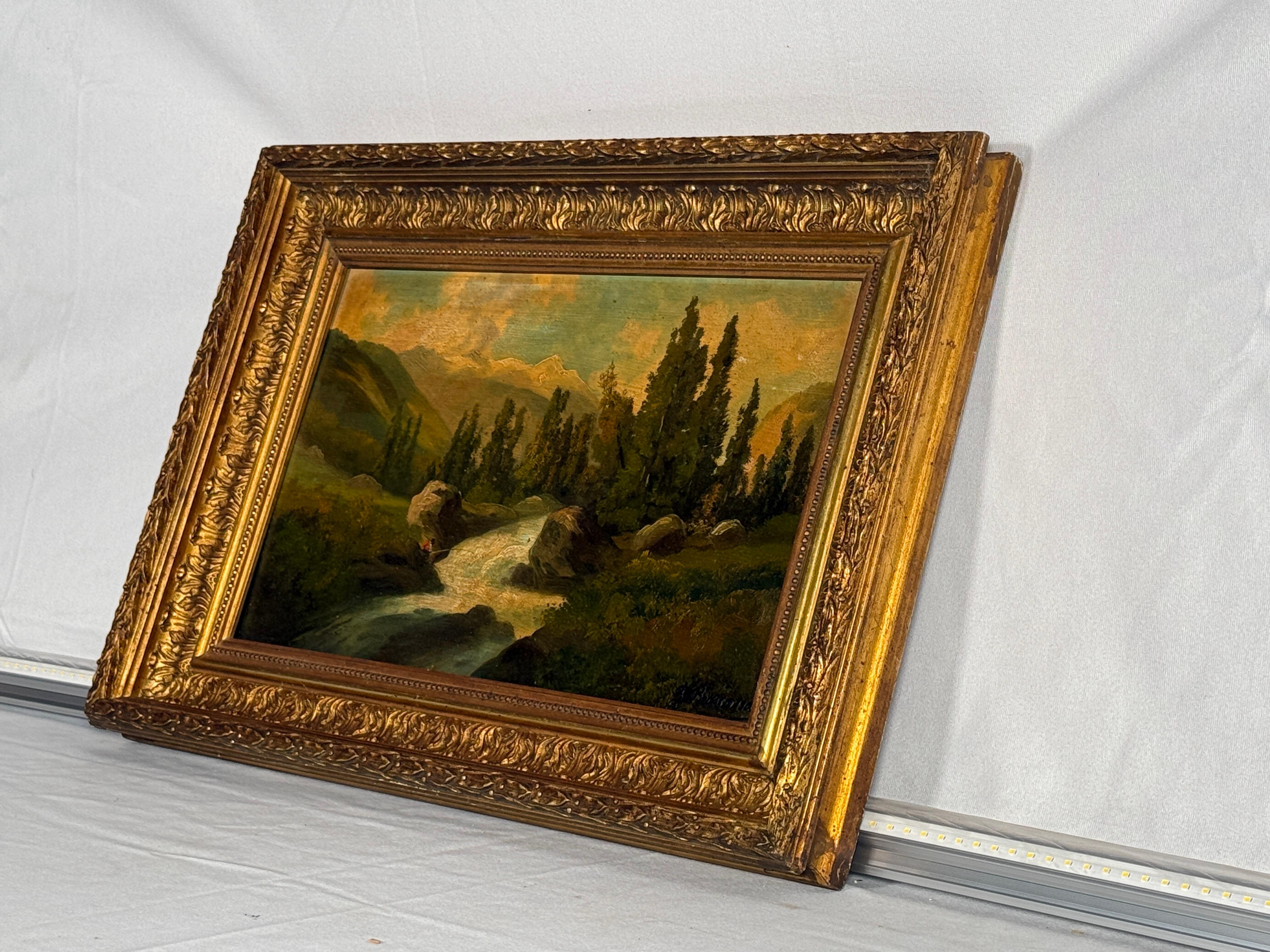Barbizon School Late 19th Century Barbizon Style Landscape For Sale